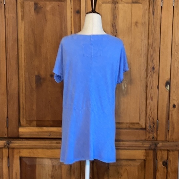 Anthropologie Blue Twist Knot Tee Blouse Sz. S - Picture 3 of 13